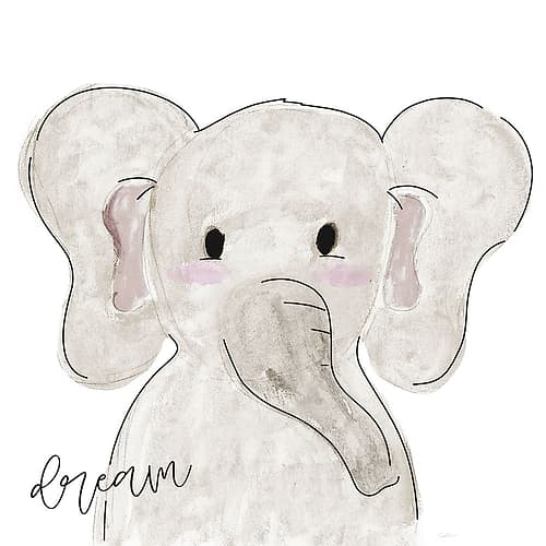 Dream Elephant Art Print