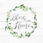 Bless Our Home Greenery Art Print