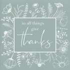 Give Thanks Floral Sketch Art Print