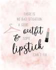 Outfit and Lipstick Art Print