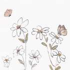 Daisy Butterflies I Art Print