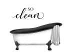 So Clean Bathroom Art Print