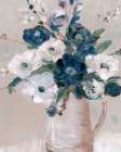 Touch of Teal Arrangement I Art Print