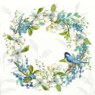 Dogwood Wreath Art Print