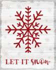 Let it Snow Snowflake Art Print