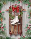 Sled and Skates Art Print