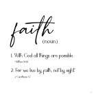 Faith Definition Art Print