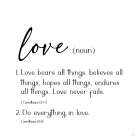 Love Definition Art Print