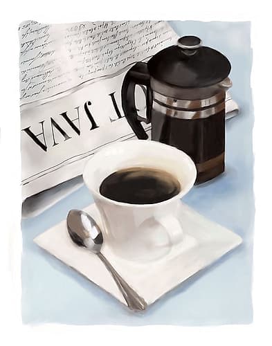 Coffee News II Coffee Print