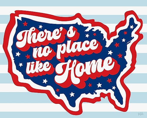 Retro USA Maps Print