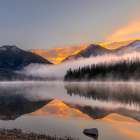 Sunrise Fog Art Print
