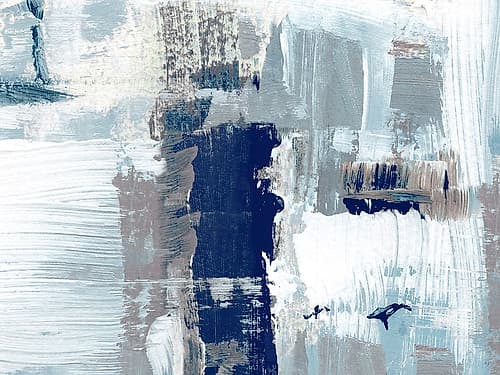 Quiet Winter Woods Abstract Art Print