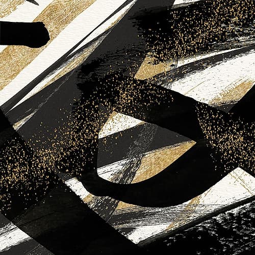 Black Magic and Gold I Abstract Art Print