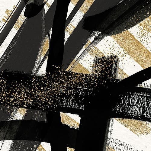 Black Magic and Gold II Abstract Art Print