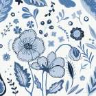 Providence Folk Flowers II Art Print