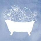 Floral Silhouette I Art Print