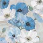 Soft Blue Confetti Floral I Art Print