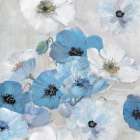 Soft Blue Confetti Floral II Art Print