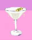 Neon Martini Art Print