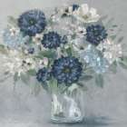 Bold Indigo Bouquet Art Print