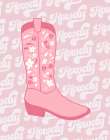 Retro Howdy Boot Art Print