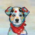 Colorful Pup II Art Print