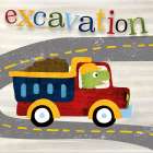 Construction Excavation Art Print