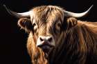 Highland Bull Art Print