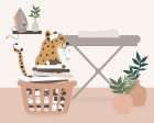Jungle Laundry I Art Print
