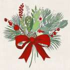 Merry Berry Bow Art Print
