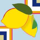 Geometric Lemon Art Print