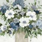Classic Blue Bouquet Art Print