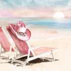 Cowgirl Beach Art Print