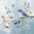 Bird and Blooms II Art Print