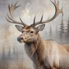 Elk II Art Print