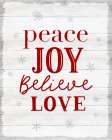 Peace Joy Believe Love Art Print