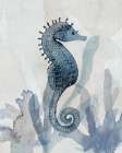 Seahorse in Blue I Art Print