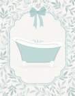 Blue Bow Bath I Art Print