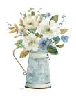 Blue Floral Still Life I Art Print