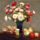 Asters and Fruit Art Print
