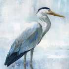 Heron in Blue I Art Print