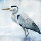 Heron in Blue II Art Print