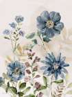 Blushing Blue Garden I Art Print