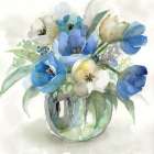 Blue Tulips Art Print