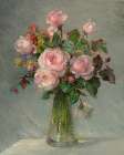 Roses in Glass Art Print by CAD Designs