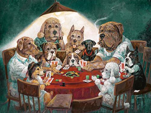 Dogs Playing Poker