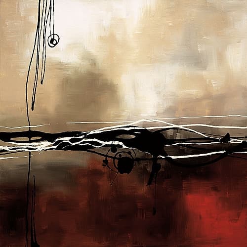 Symphony in Red and Khaki I Art Print by Lauie Maitland