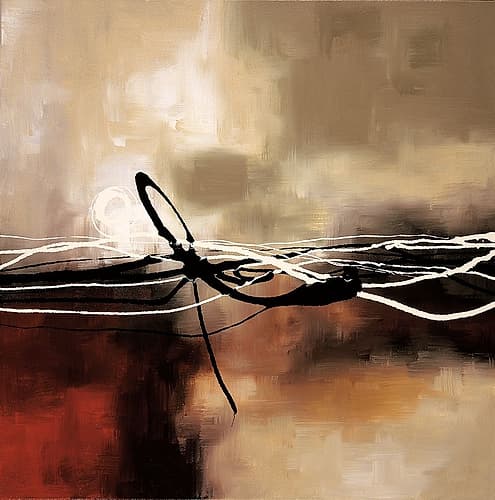 Symphony in Red and Khaki II Art Print by Lauie Maitland