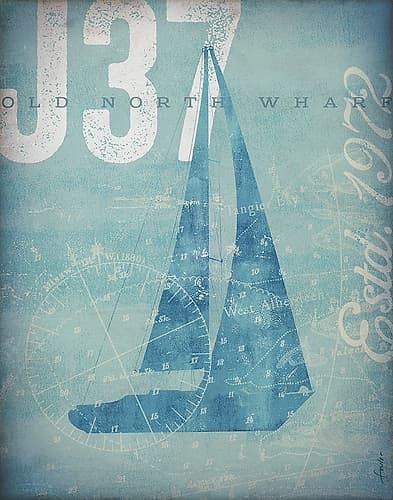 Nautical III: Sailboat Coastal Print