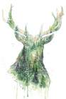 Deer Art Deco Print